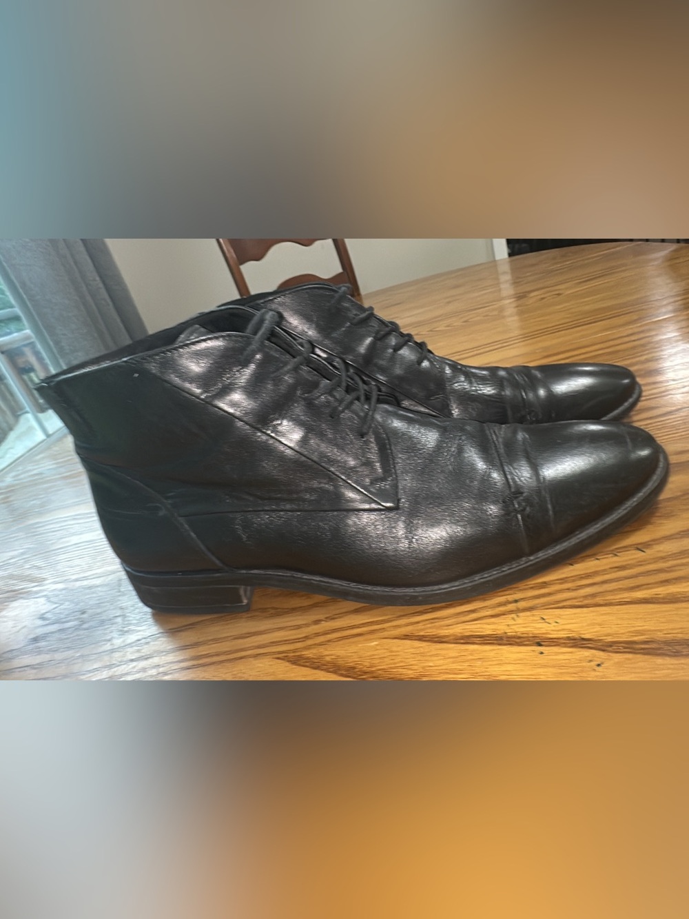Bacco Bucci black
 Calf Cap Toe Derby Dress Boots Made in Italy (shoe24)